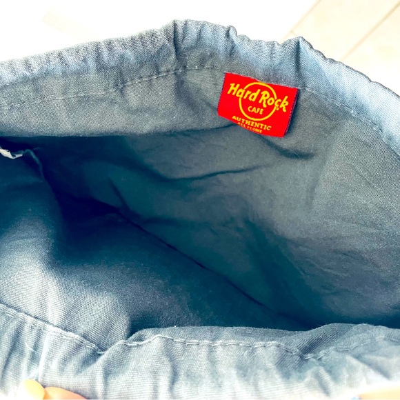 🌸3 for $20 NWOT Hard Rock Cafe Authentic Gym canvas Tote travel Backpack - Picture 6 of 6